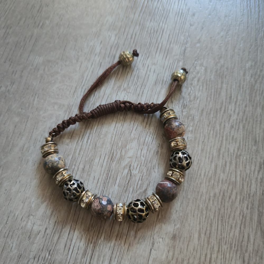Beaded Bracelet with Gold Accents